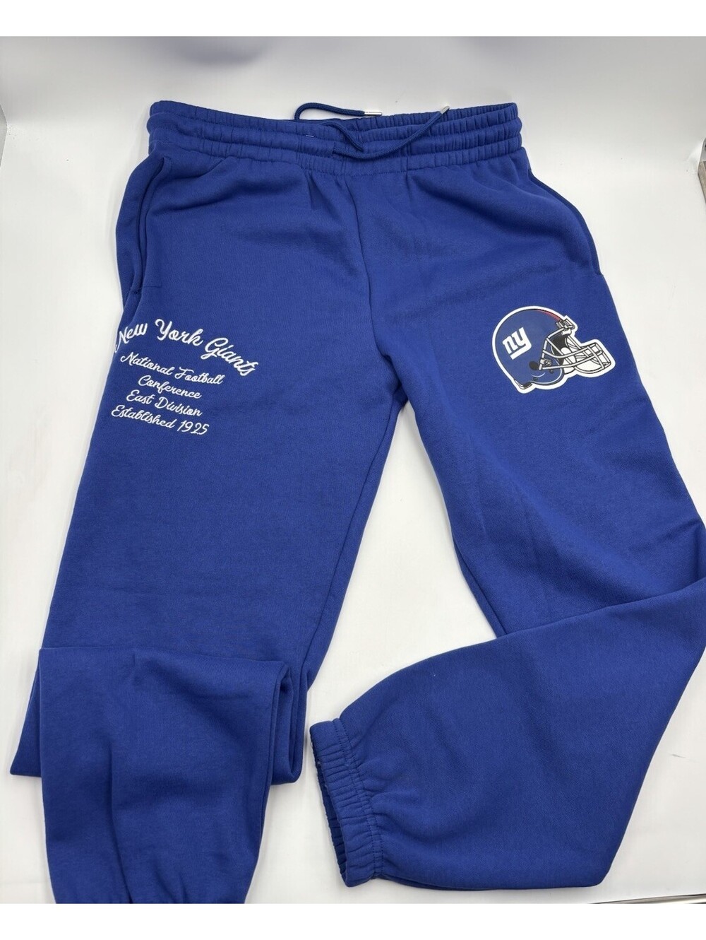 NFL New York Giants Ultra Game Unisex Jogger Embroidered Sweatpants Blue M